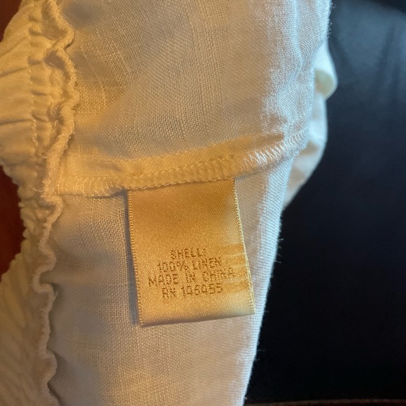 gold hawk wide-leg cusual White pants Sz L - Picture 4 of 4